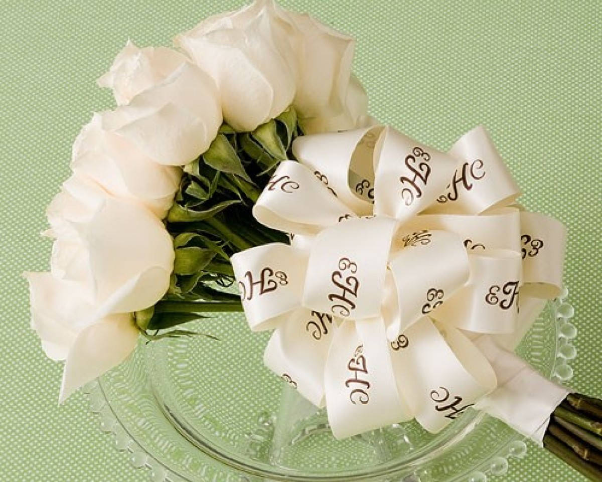 fitas para buques e flores
